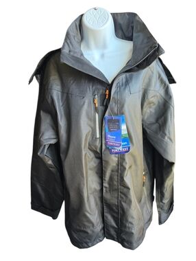 NWT Portwest Outcoach S555 Rain Jacket Texpel Splash Pockets Hood Size XL